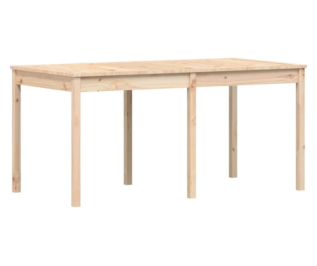 Градински комплект маса, 7 части, масивна борова дървесина - 8