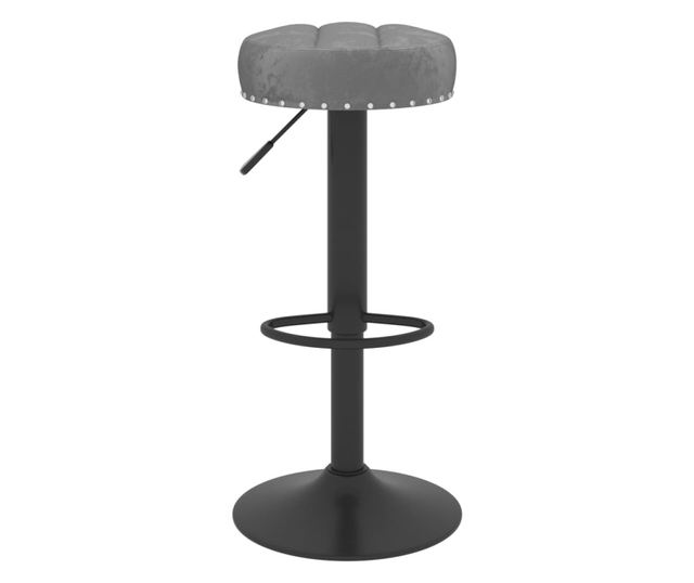 Barski stoli, 2 kosa, temno siva, žamet