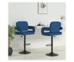 Barski stoli, 2 kosa, modri, blago