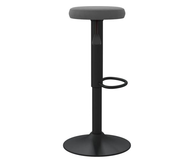 Barski stoli, 2 kosa, temno siva, žamet