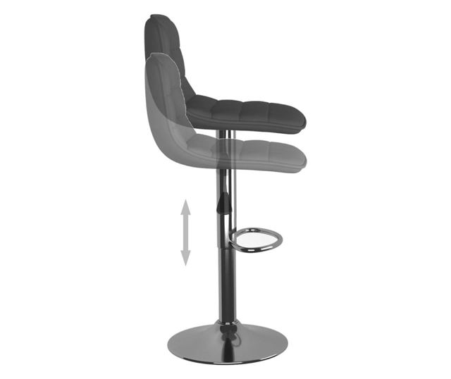 Barski stoli, 2 kosa, temno sivi, blago