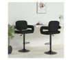 Barski stoli, 2 kosa, črni, tekstil