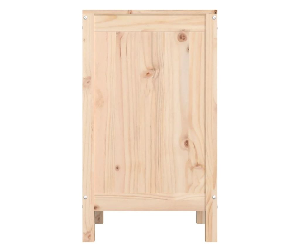 Laundry hamper, 44x44x76 cm, solid pine wood - 7