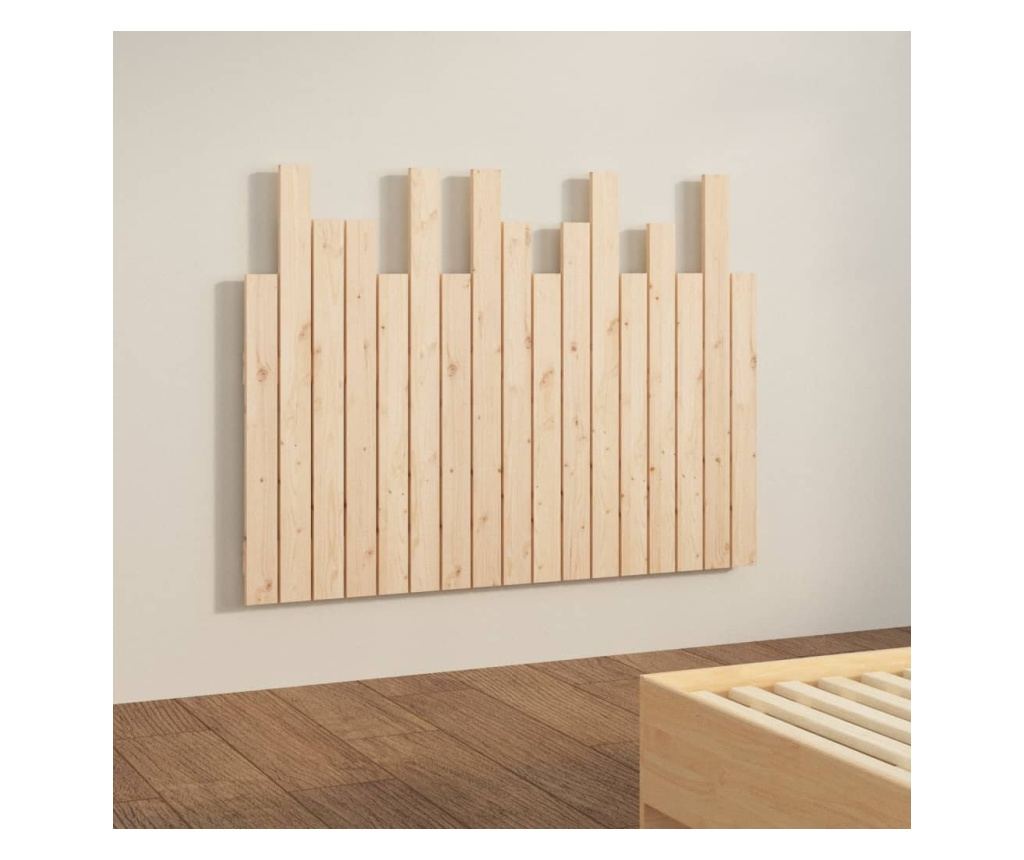 Табла за легло, 108x3x80 см, Масивна борова дървесина - 4