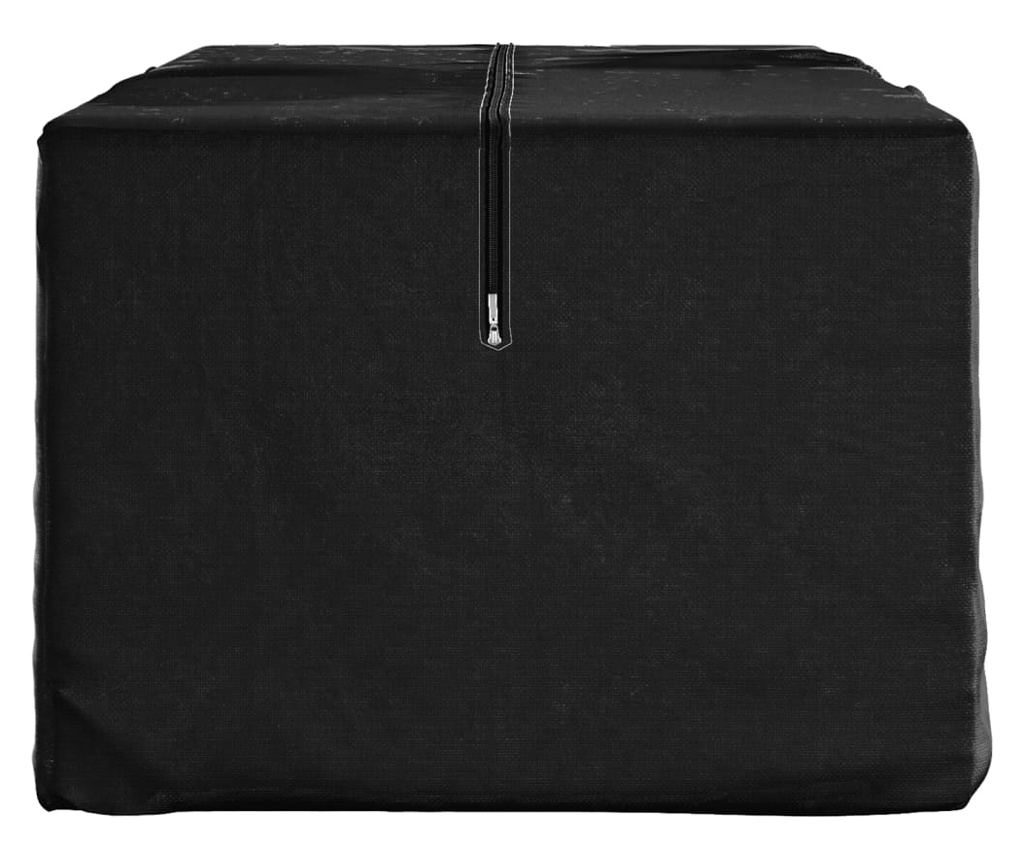 Градинска чанта за съхранение на възглавници, черна 135x40x55 см полиетилен - 3