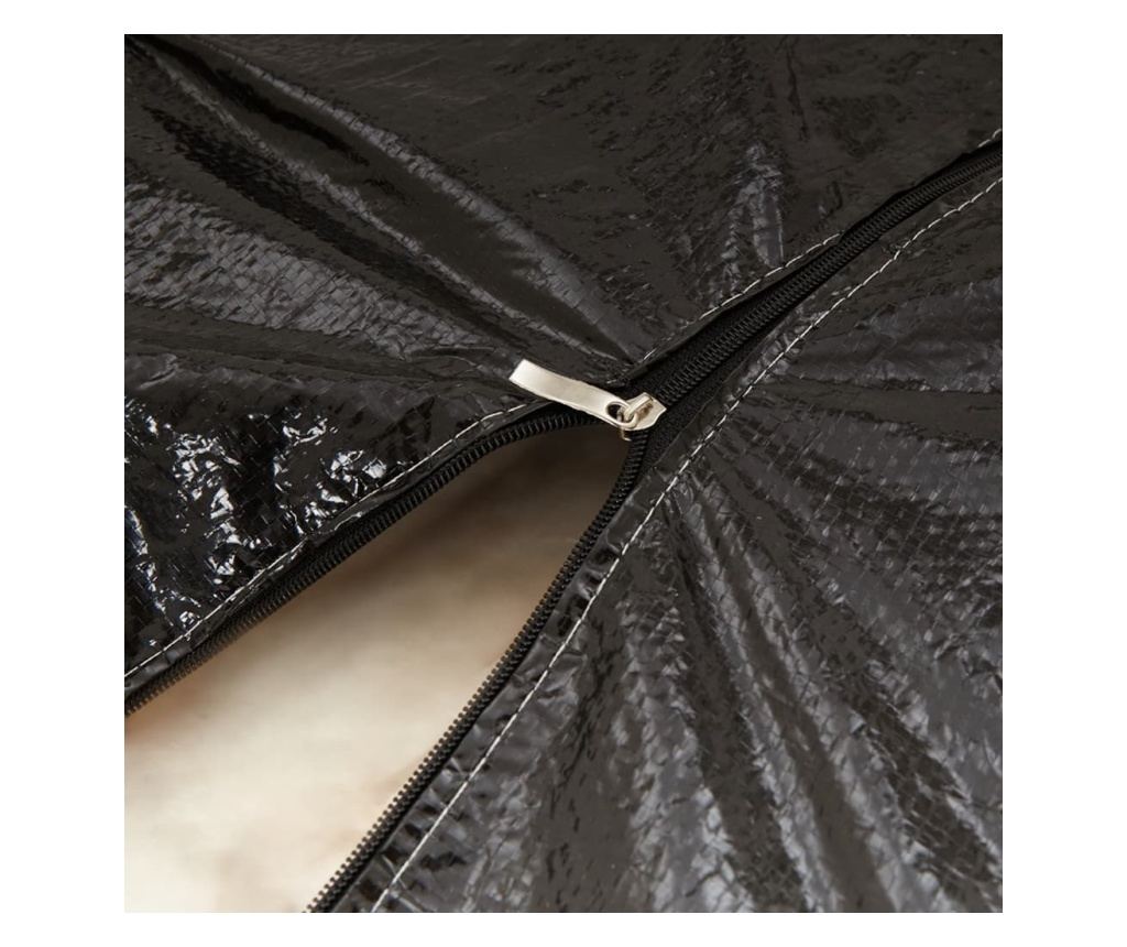 Градинска чанта за съхранение на възглавници, черна 135x40x55 см полиетилен - 7