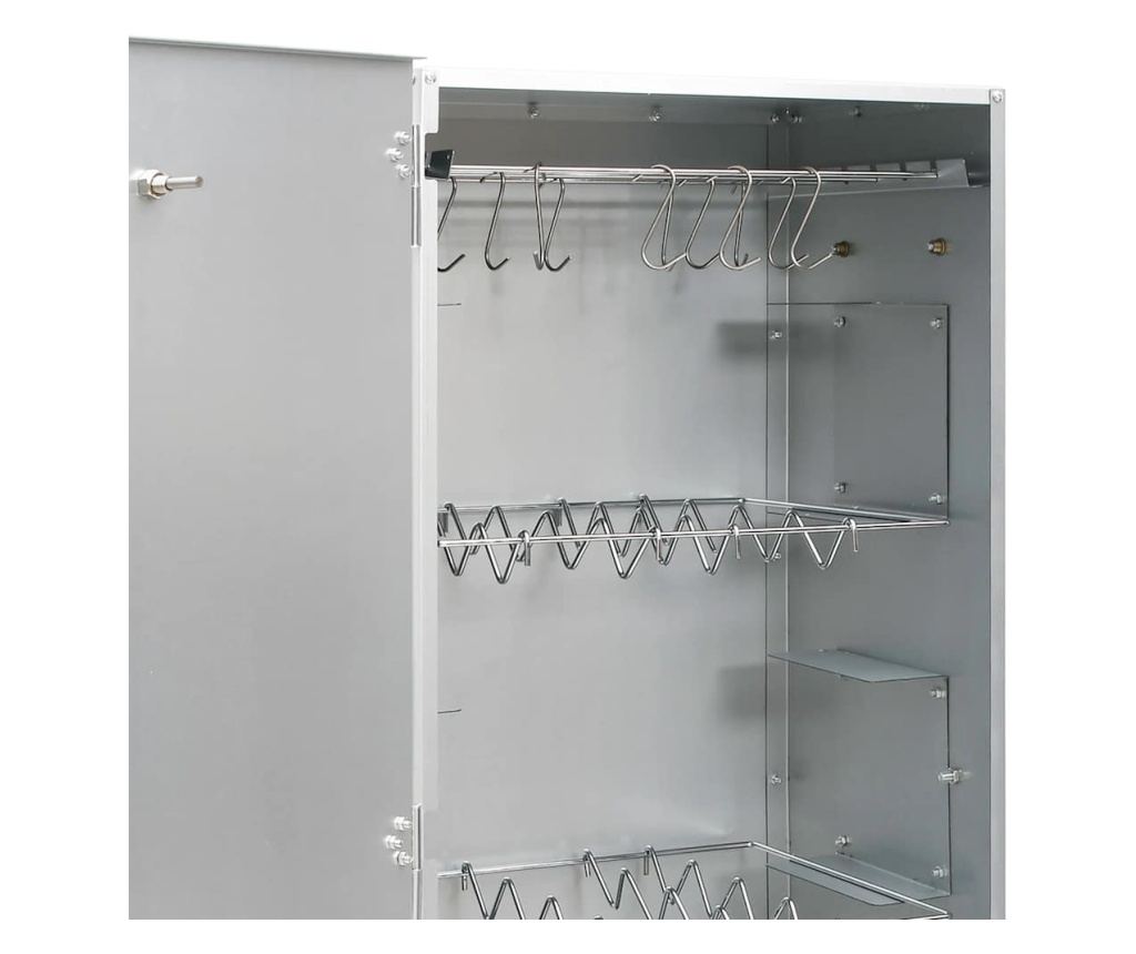 Afumătoare grătar cu așchii lemn 44,5x29x110 cm oțel galvanizat - 8