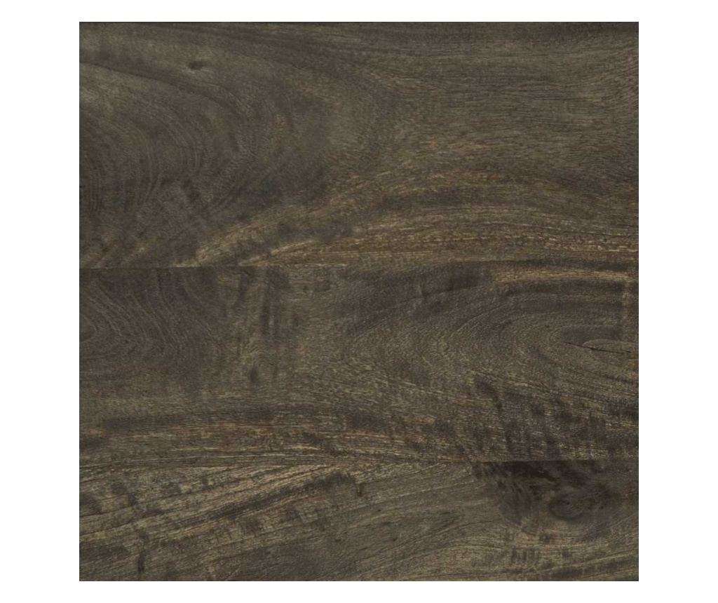 Висок шкаф, черен, 60x33x100 см, мангово дърво масив - 10