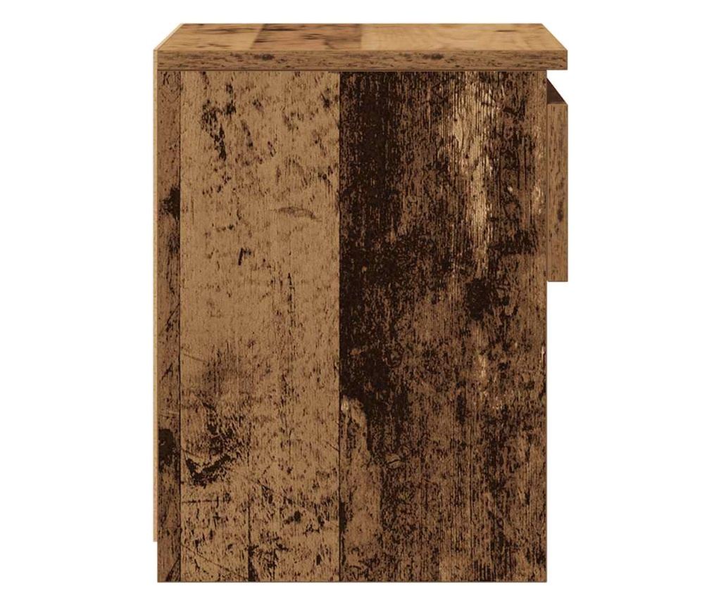 Нощно шкафче от старо дърво 40x30x39 cm Инженерна дървесина - 7