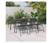 Комплект градински мебели, 7 части, антрацит, стомана thumbnail 1