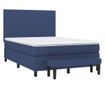Боксспринг легло с матрак, синьо, 140x200 см, плат thumbnail 3