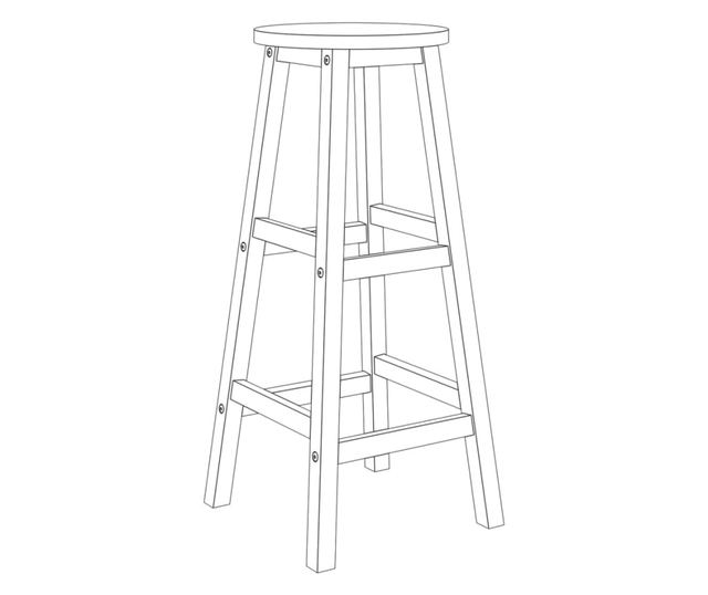 Градински комплект мебели, 5 части, масивно дърво акация