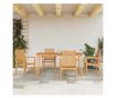 Комплект градински мебели, масивна тикова дървесина, 5 части thumbnail 1