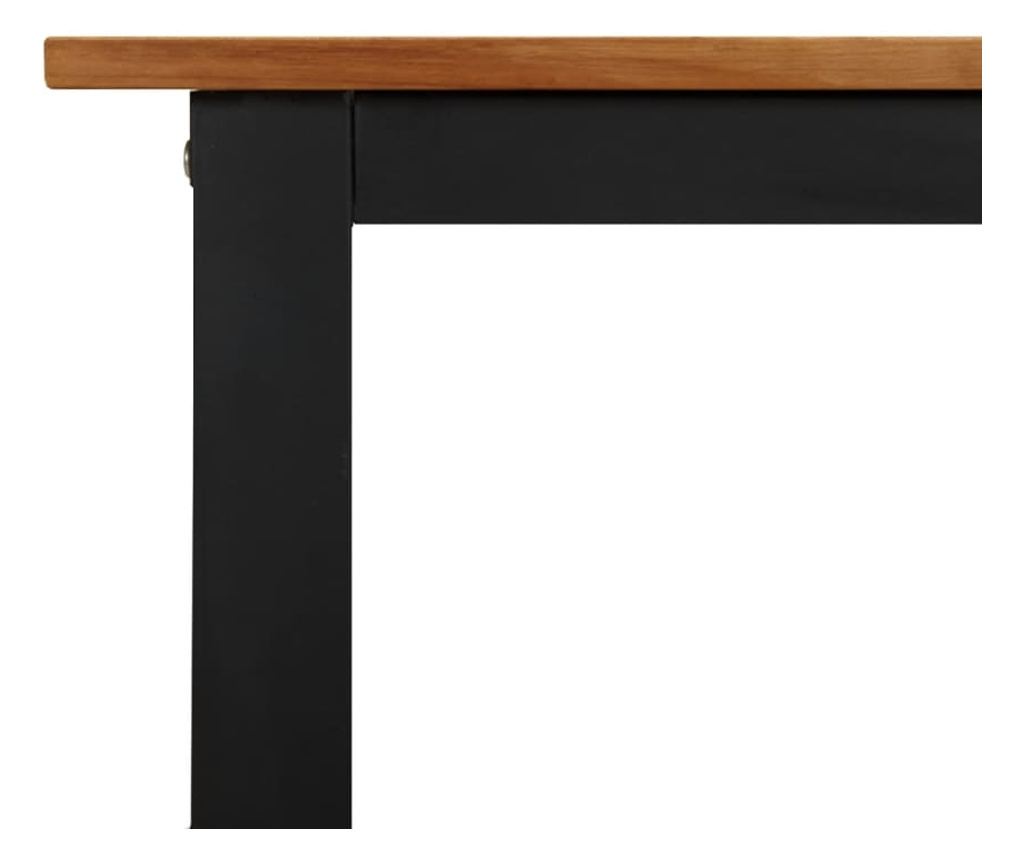 Градинска маса с U-образни крака 200x90x75 см масивна дървесина акация - 7