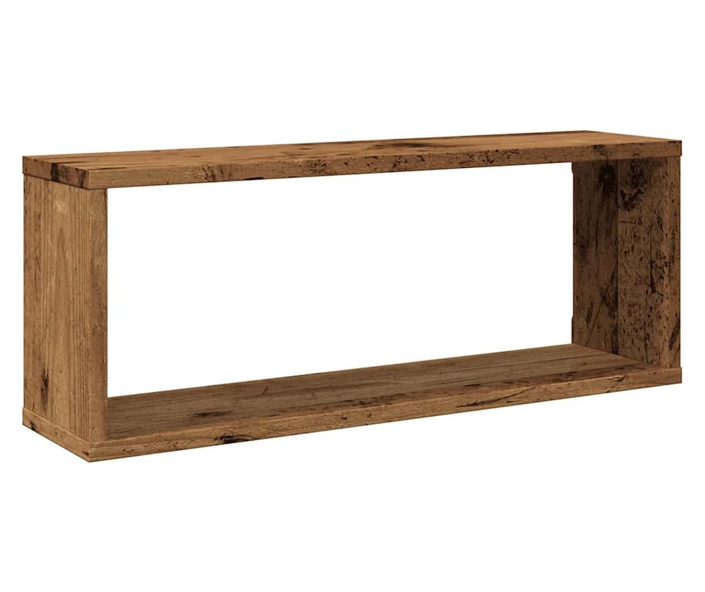 Wall Cube Shelves 6 pcs Old Wood 60x15x23cm Инженерна дървесина - 4