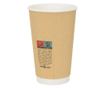 Хартиени чаши за кафе 500 бр. 16oz 400ml Кафяво thumbnail 4