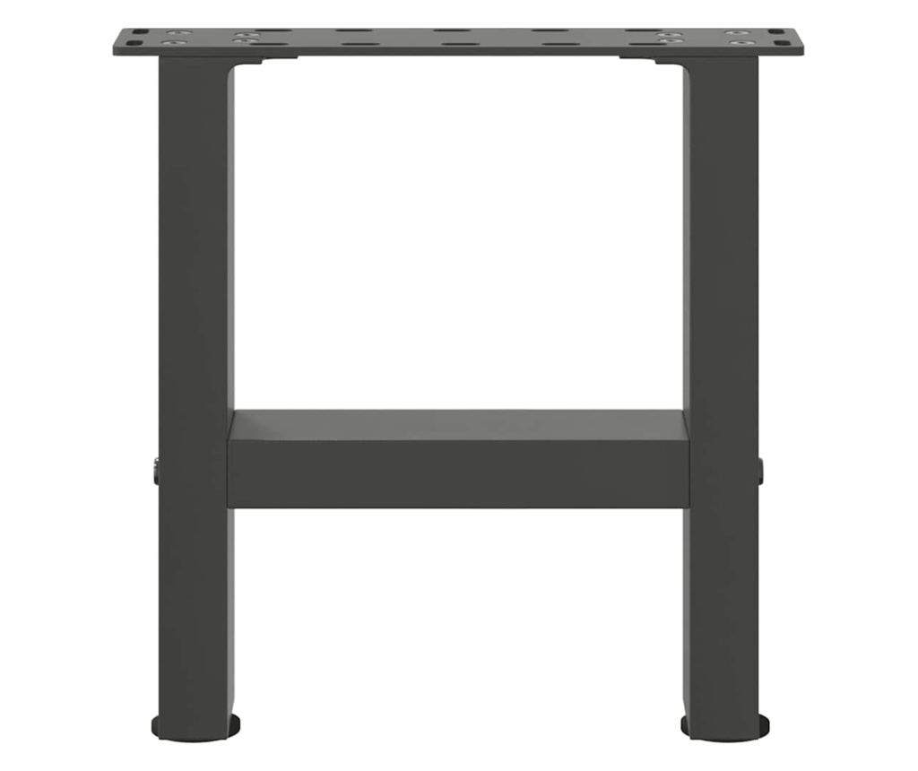Крака за масичка за кафе, антрацит, 2 бр., 30 x (30-31) см, стомана - 4