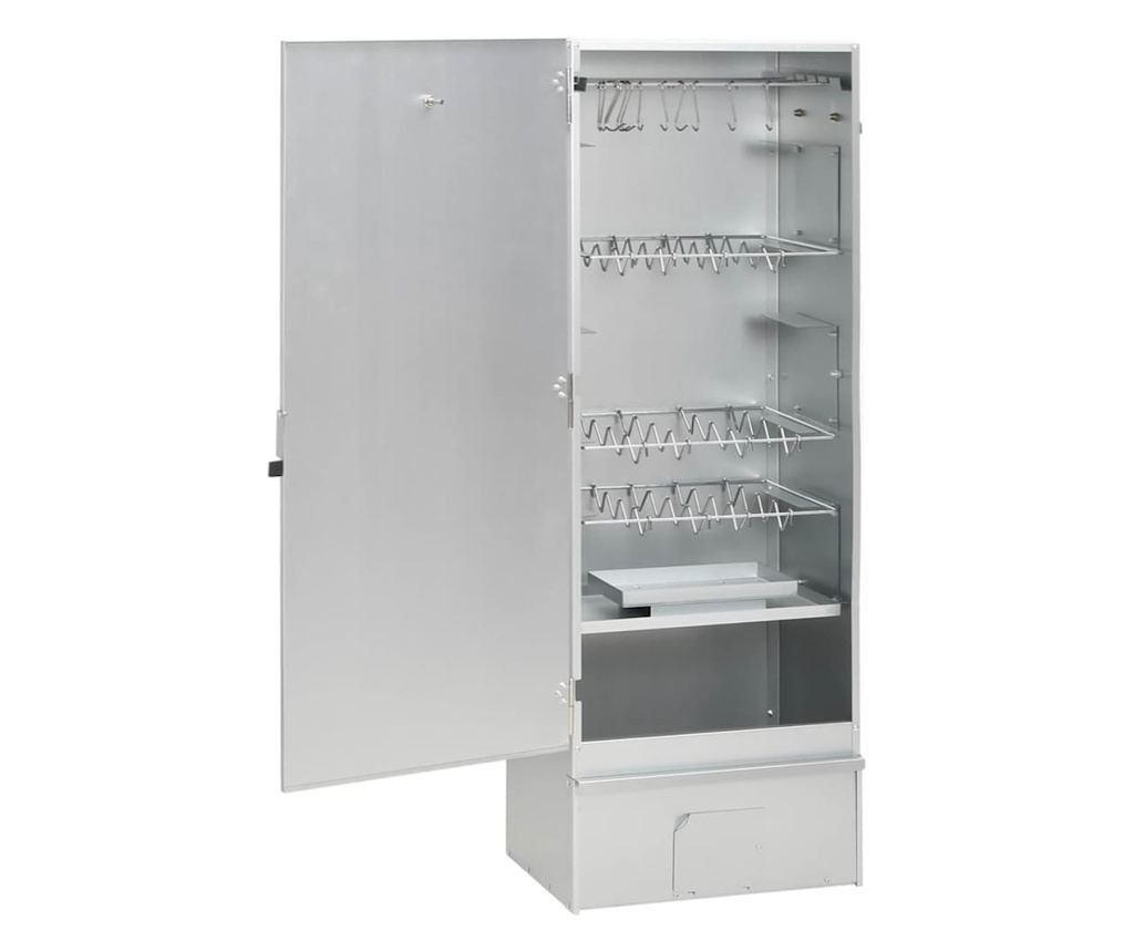 Afumătoare grătar cu așchii lemn 44,5x29x110 cm oțel galvanizat - 6