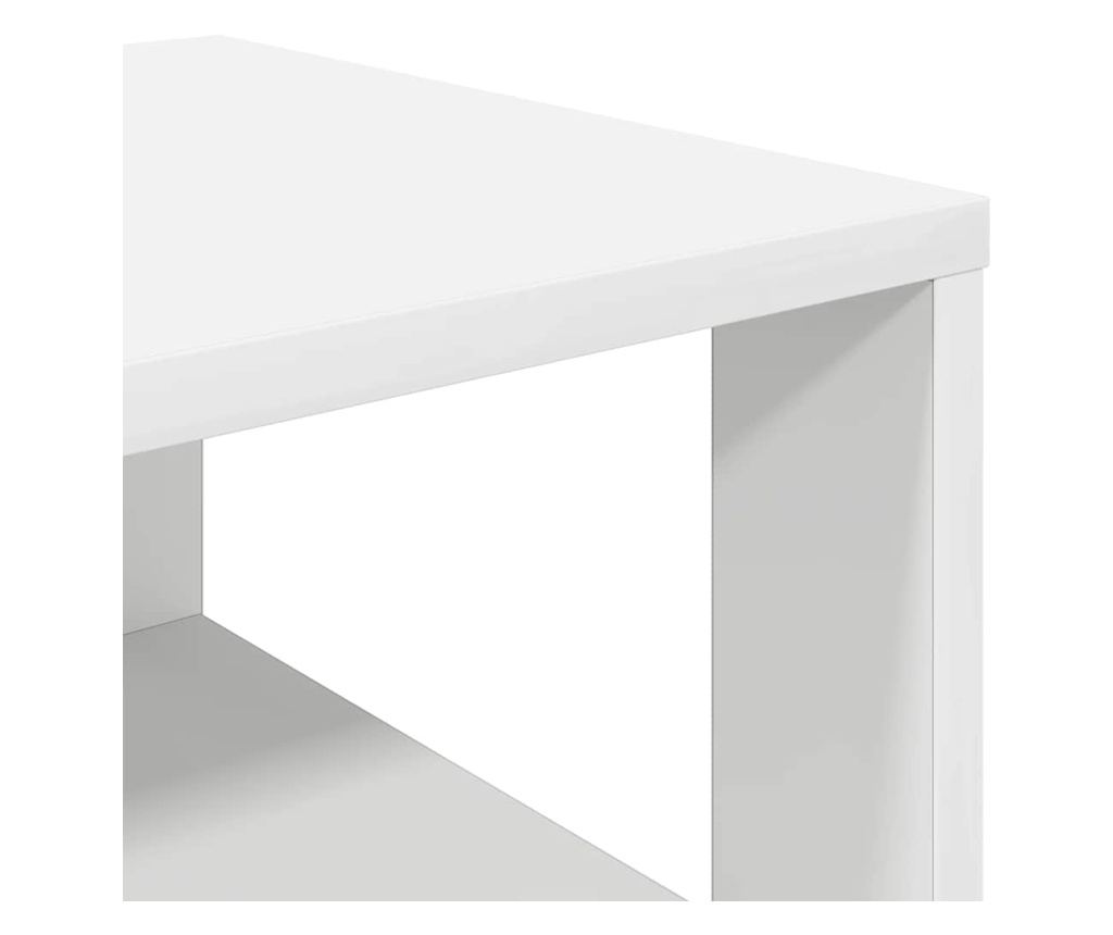 Етажерка за обувки, бяла, 61x32x87,5 см, инженерно дърво - 7