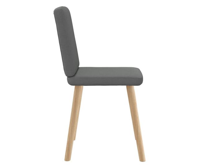 Jedilni stoli, 2 kosa, temno siva, tekstil