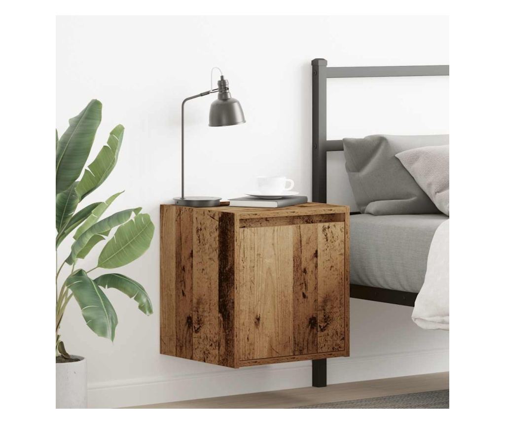 Zidni noćni ormarići 2 kom staro drvo 38x34x40 cm - 2