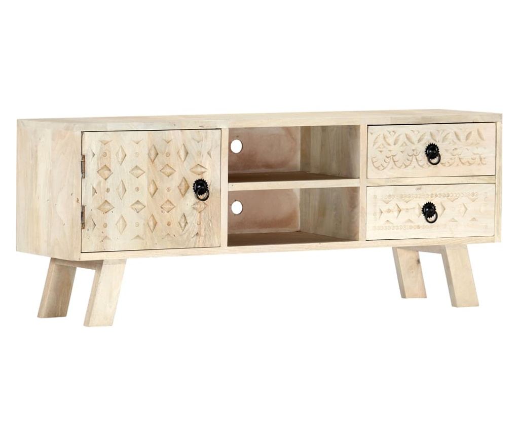 TV stalak, 110 x 30 x 44 cm, masivno drvo manga - 2