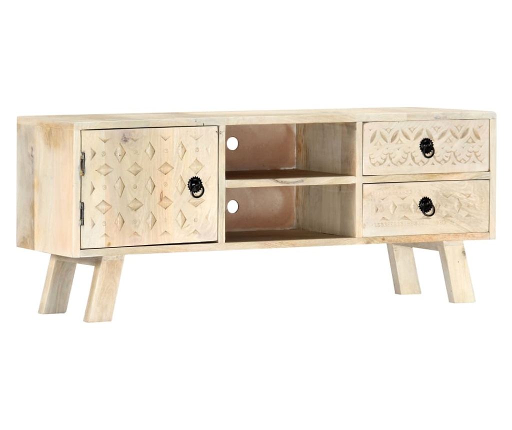 TV stalak, 110 x 30 x 44 cm, masivno drvo manga - 9