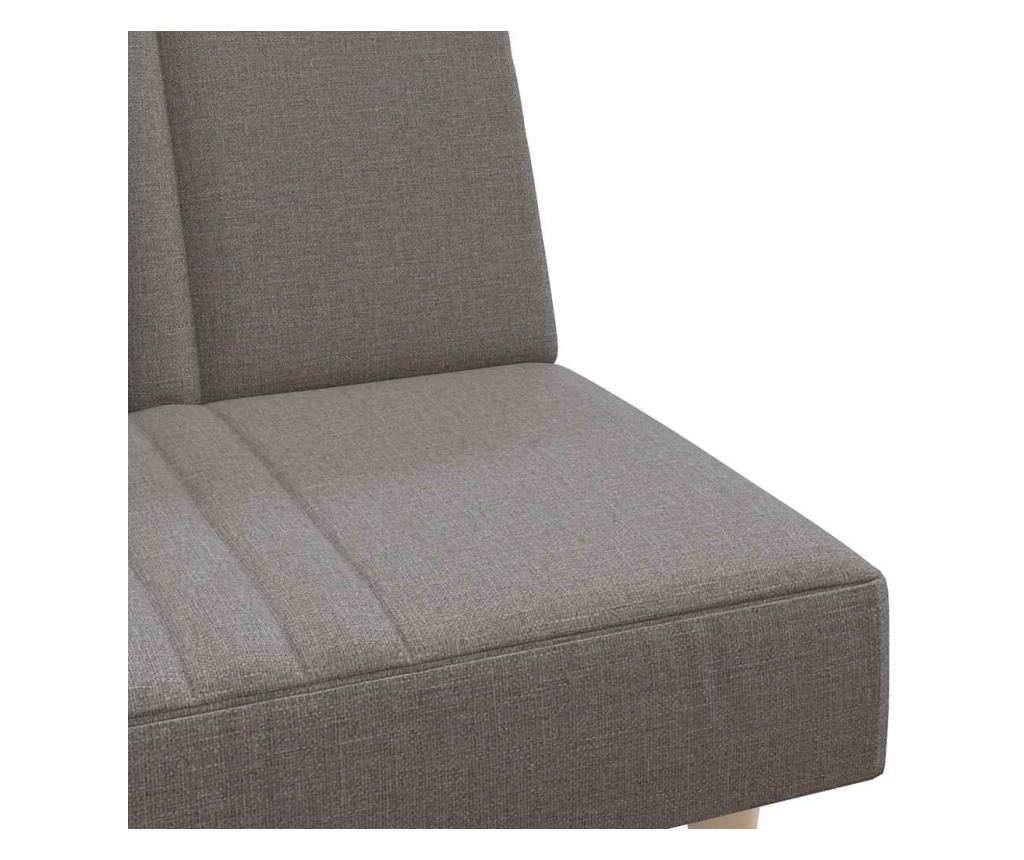 Разтегателен диван, тъмносив, плат - 9