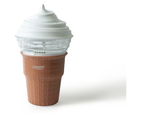 Mini aparat de făcut înghețata Lifenaxx LX-059, 330ml, USB-C, 8W, Alb/Maro