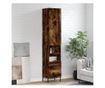 Visoka vitrina, dimljeni hrast, 34,5x34x180 cm, obrađeno drvo thumbnail 1