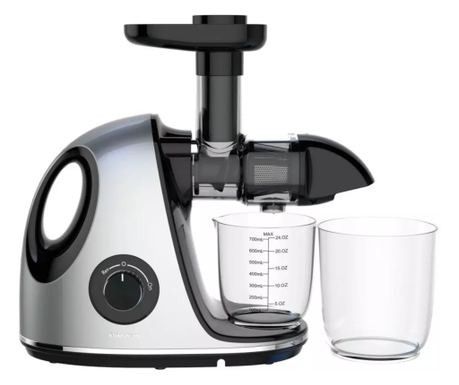 Odšťavňovač ovoce Klausberg KB7863 s pomalou rotací, stříbrný