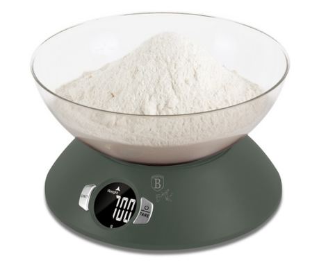 Kuhinjska vaga s posudom 5 kg Zelena mat Berlinger Haus BH 9619