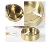 Scrumiera metalica rotunda Pufo Gentle, 12 cm, auriu thumbnail 2