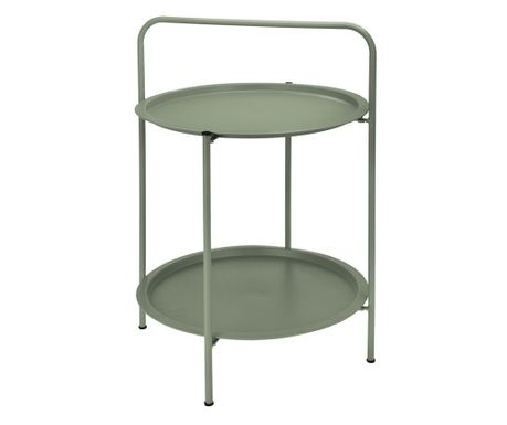 Masa Pro Garden, verde mat, metal, 50x66 cm, rotunda