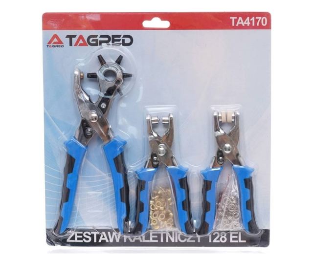 Perforáló fogó készlet, Tagred TA4170, 128 elem, 220 mm