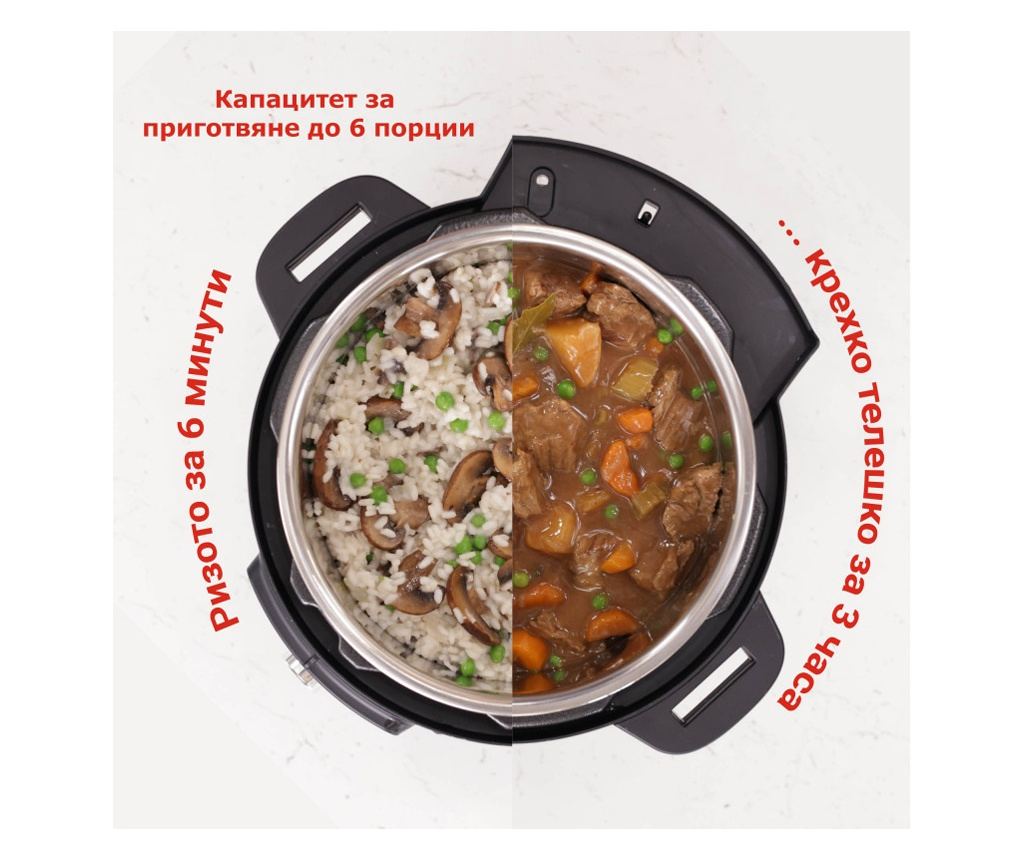Instant Pot Duo Plus Whisper Quiet Multicooker 112307901, 1000 W, 5,7 l, 9 programe, Pornire întârziată, Afișaj LCD, Negru - 5