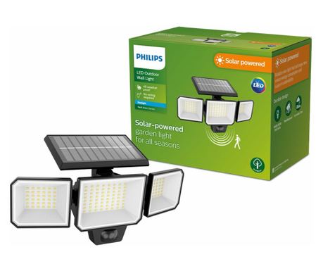 Philips Solar Panel Izzó 8.7 W 5000 K 29 x 11.7 x 16.8 cm Fekete Solar