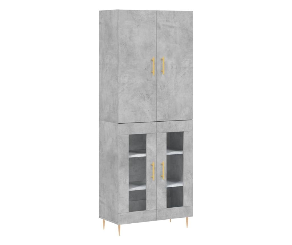 Visoka ormar, siva beton, 69,5x34x180, kompozitno drvo - 2