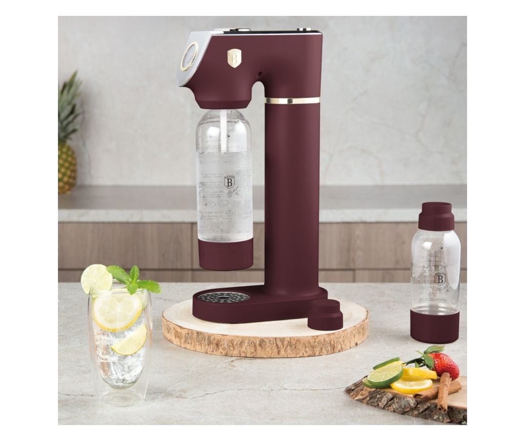 Aparat preparare bauturi carbogazoase Leonardo Berlinger Haus BH 8555, visiniu - 5