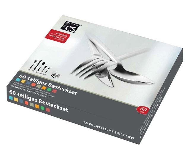 Set 60 tacamuri CS Cuxhaven, inox, 3 mm