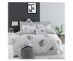 Спален комплект Eponj Home 143EPJ4809, 65% памук, 35% полиестер, 3 части, Завивка 200х220 см, 2 Калъфки 50х70 см, Сив/бял