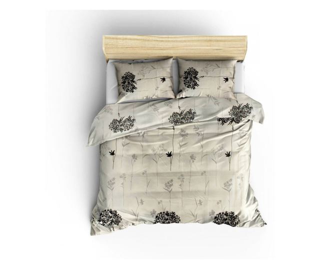 Спален комплект Eponj Home 143EPJ1451, 65% памук, 35% полиестер, 4 части, Завивка 200х220 см, Чаршаф 220х240 см, Калъфка 50х70 с