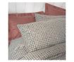 Спален комплект Cotton Box 129CTN4726, 100% памук, 3 части, Завивка 160х220 см, Чаршаф 100х200+30 см, Калъфка 50х70 см, Сив/черв