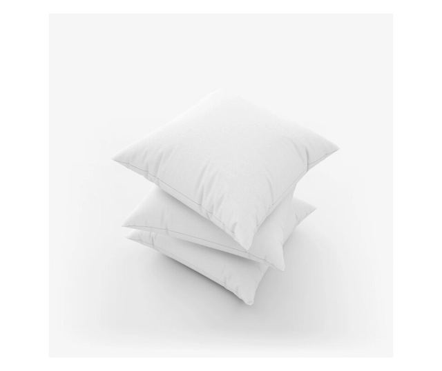 Комплект от 2 възглавници Kotonia Home - 40x40 см, с пълнеж от соликонизиран пух, бели