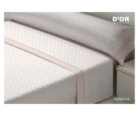 D'Or ROMA rózsaszín 150-es flanel ágynemű szett