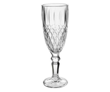Set od 6 prozirnih staklenih čaša za šampanjac Ø 6x19 cm / 150 ml