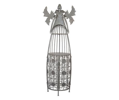 Stalak za vino Angel sivi metal 79x62x207 cm