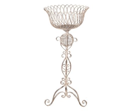 Suport ghiveci flori metal bej vintage Ø 39x85 cm