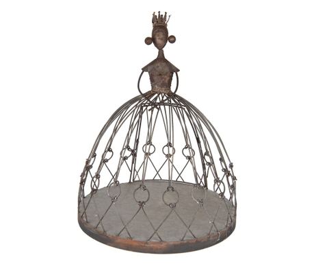 Smeđi metalni stalak za cvijeće Ø 44x57 cm