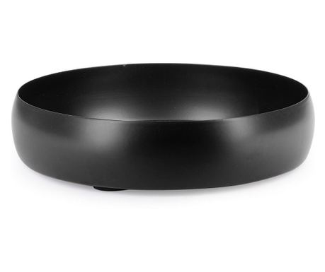 Mythri Črn Kovinski Dekorativni Pladenj Ø23x5v